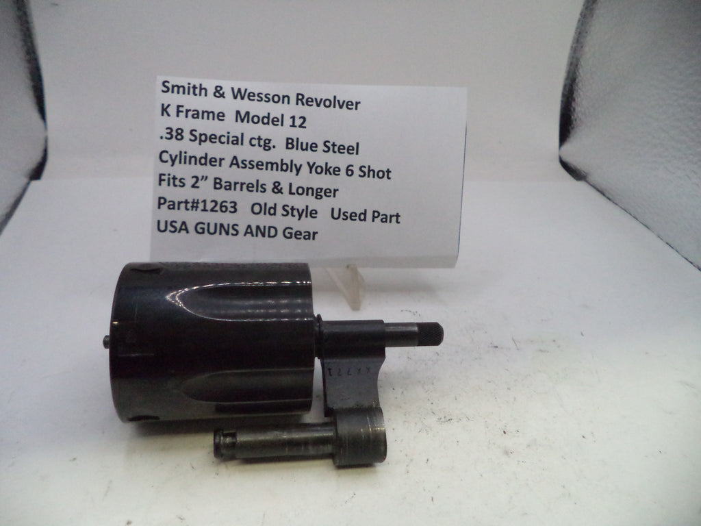 Smith & Wesson K Frame Model 12 Airweight .38 Special Cylinder Assembly 6-Shot Blue Steel - Part 1263
