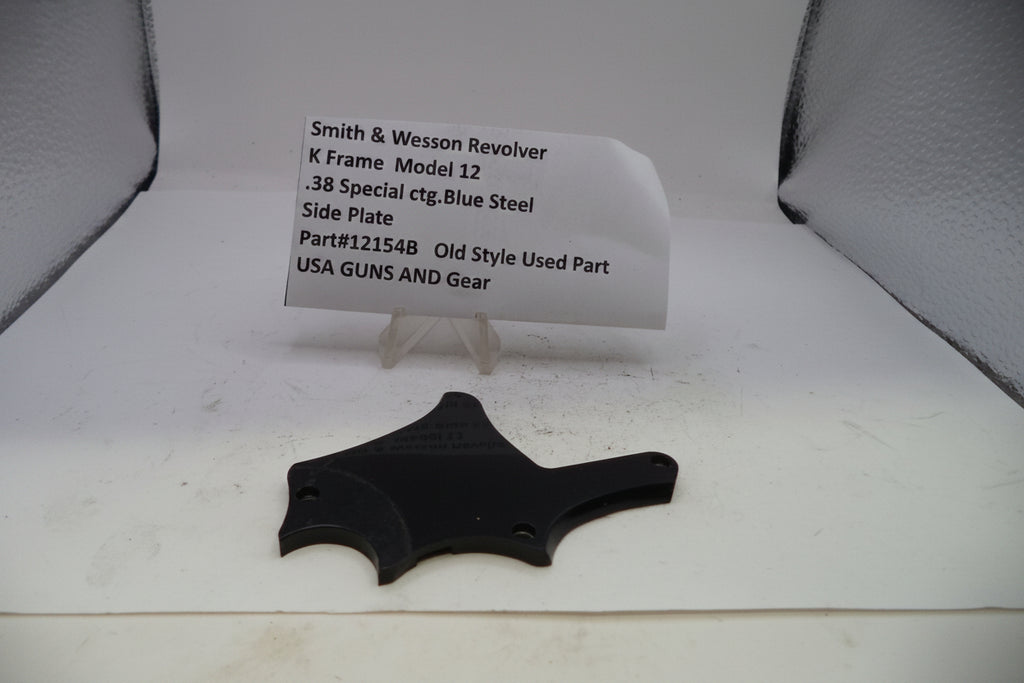 Smith & Wesson K Frame Model 12 Side Plate - Blue Steel, Part# 12154B