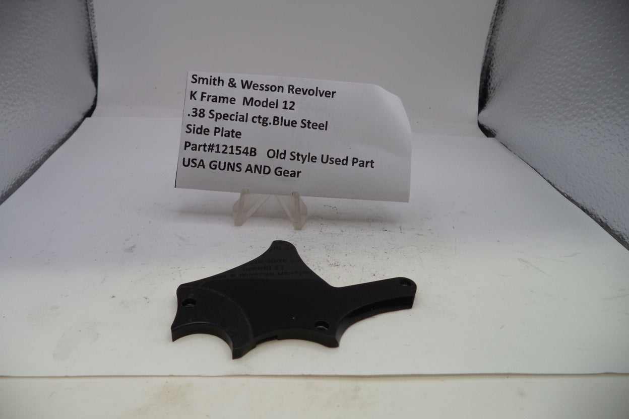 Smith & Wesson K Frame Model 12 Side Plate - Blue Steel, Part# 12154B