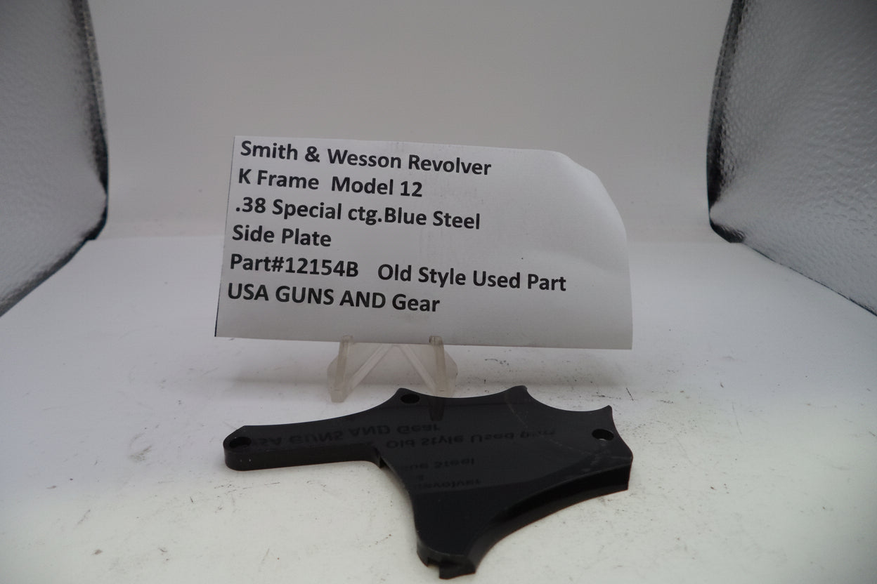 Smith & Wesson K Frame Model 12 Side Plate - Blue Steel, Part# 12154B