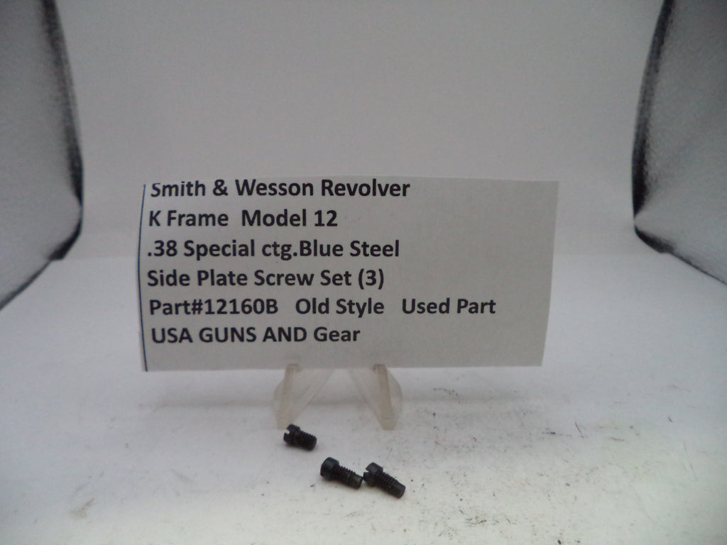 Smith & Wesson K Frame Model 12 Side Plate Screw Set (3-Pack) - .38 Special, Part #12160B