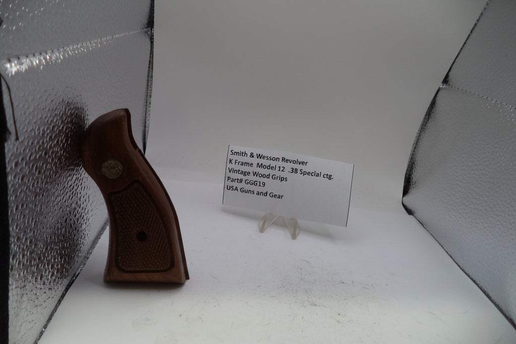 Smith & Wesson K Frame Model 12 Vintage Wood Grips - .38 Special