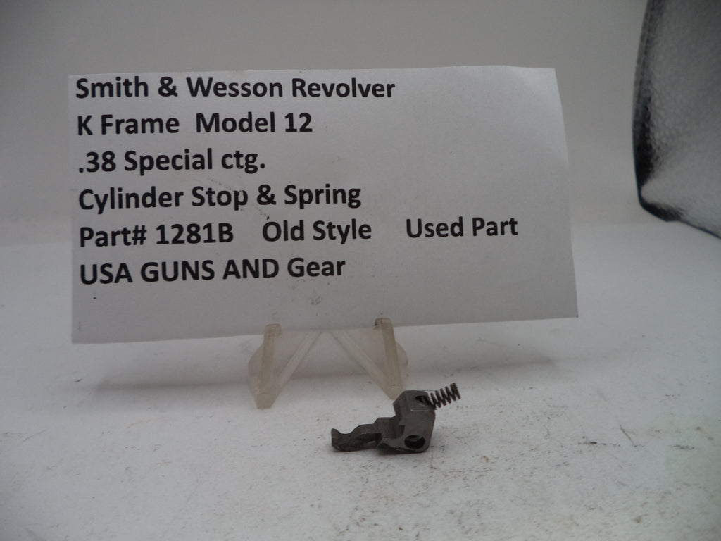 Smith & Wesson K Frame Model 12 Cylinder Stop & Spring - .38 Special, Part# 1281B