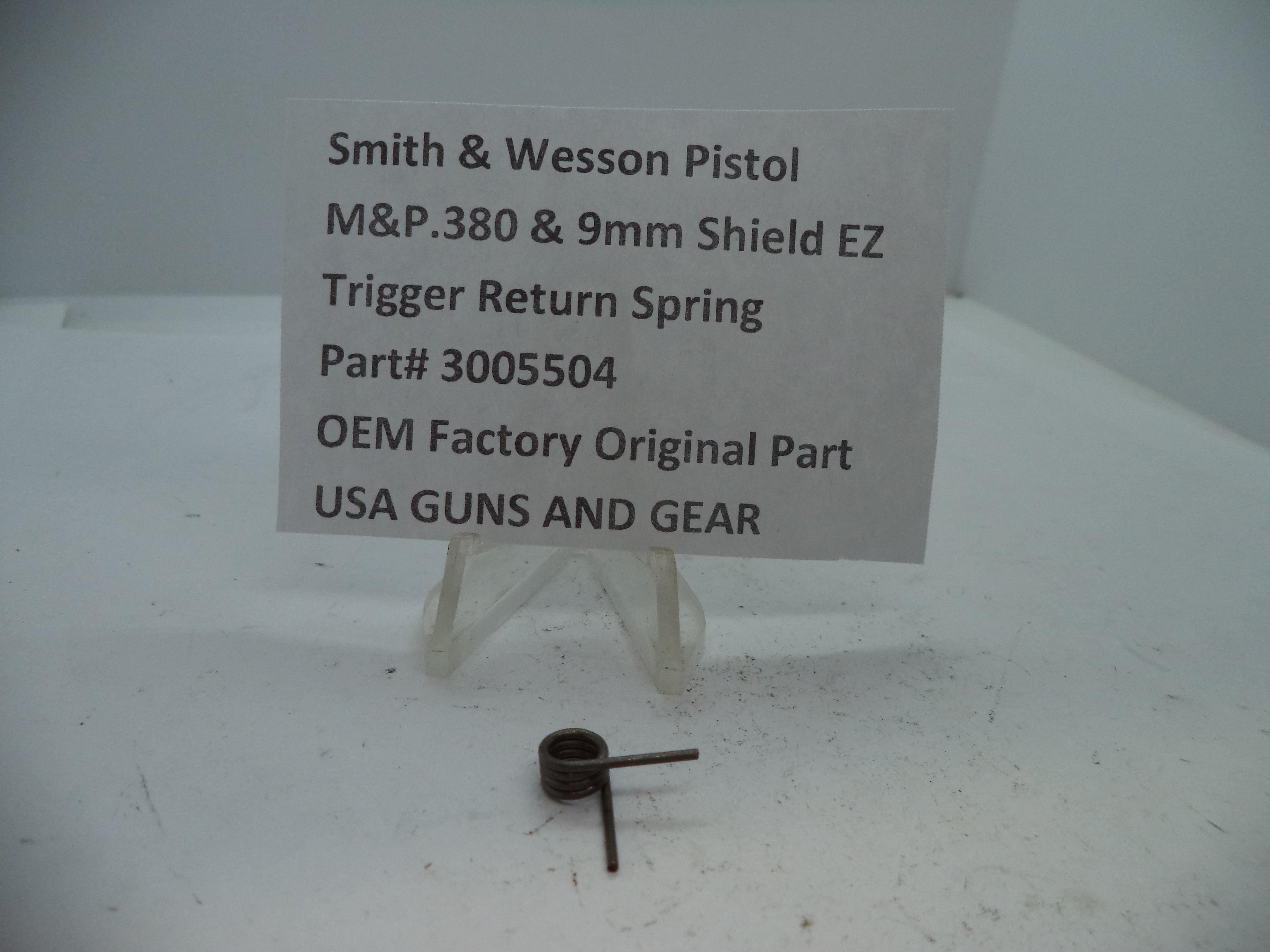 Smith & Wesson M&P 380 and 9mm Shield EZ Trigger Return Spring 3005504