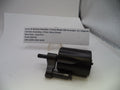 A black metal cylinder assembly part for a Smith & Wesson Revolver J Frame Model 360 airgun, displayed on a white surface with a product information card behind it.