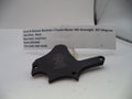 A black metal Smith & Wesson revolver J frame side plate part, displayed on a white surface with a white product information card behind it.