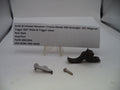 Smith & Wesson revolver J frame trigger lever part for a 360 airweight .357 Magnum, shown as a used part with its mounting screw and a small card displaying part details.