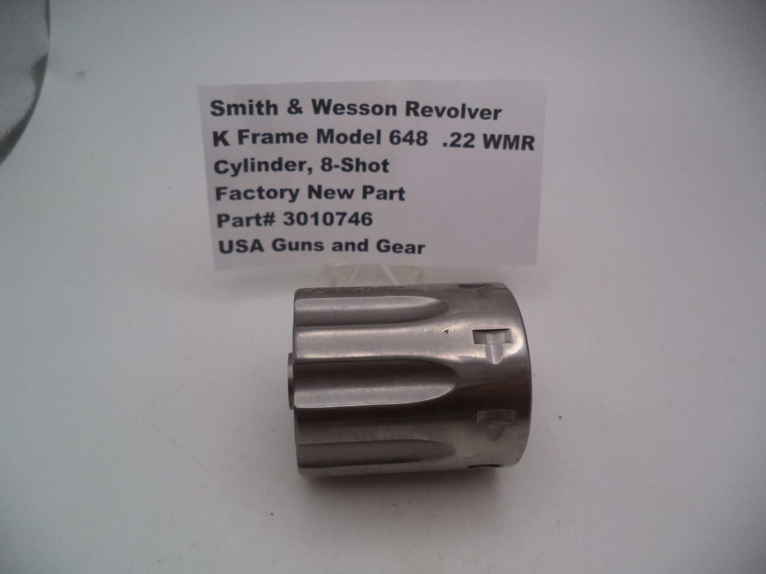 Smith & Wesson K Frame Model 648 Cylinder 8-Shot .22 WMR Stainless Steel - 3010746