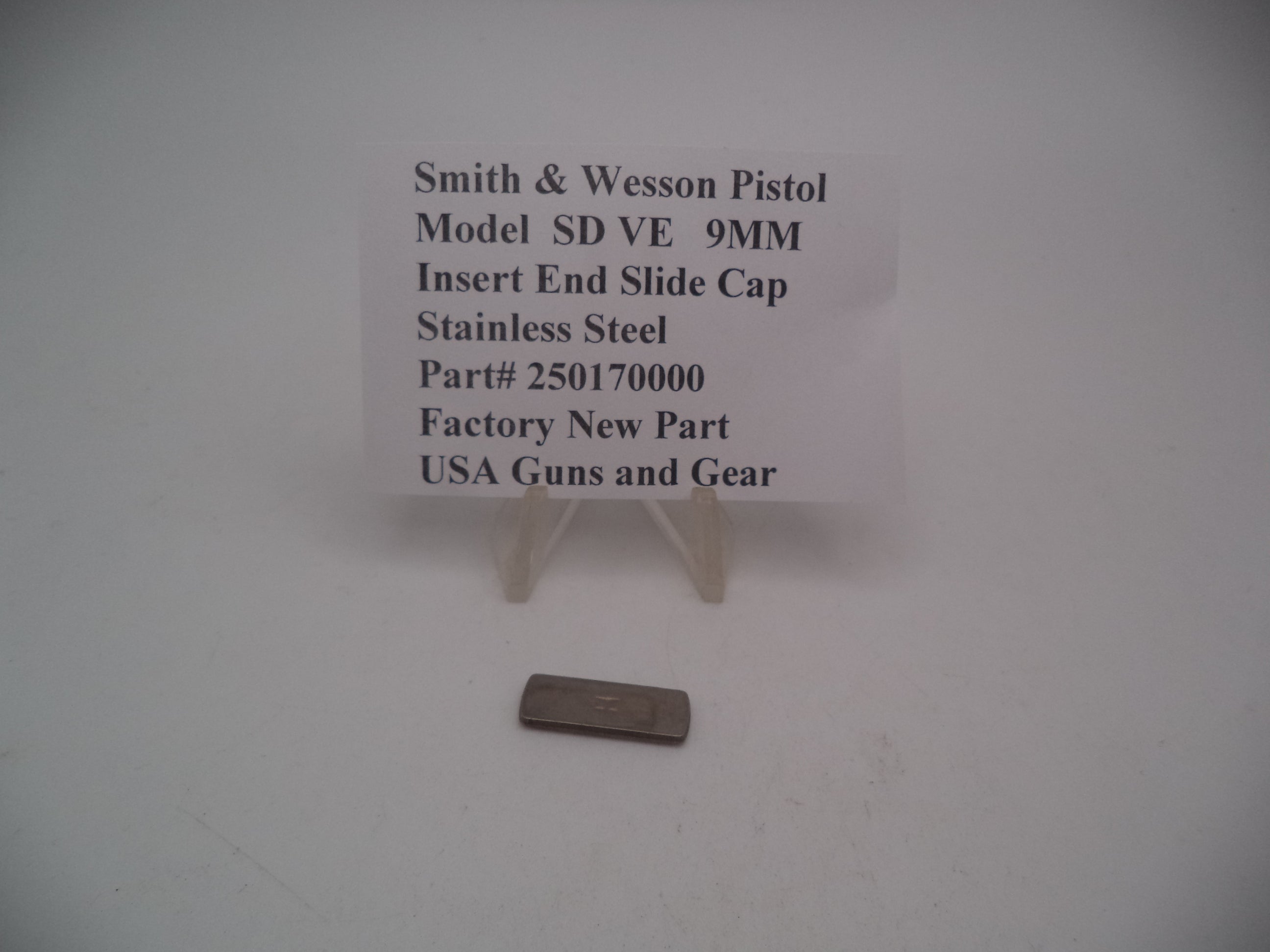 250170000 Smith & Wesson SD VE  9 MM Insert End Slide Cap