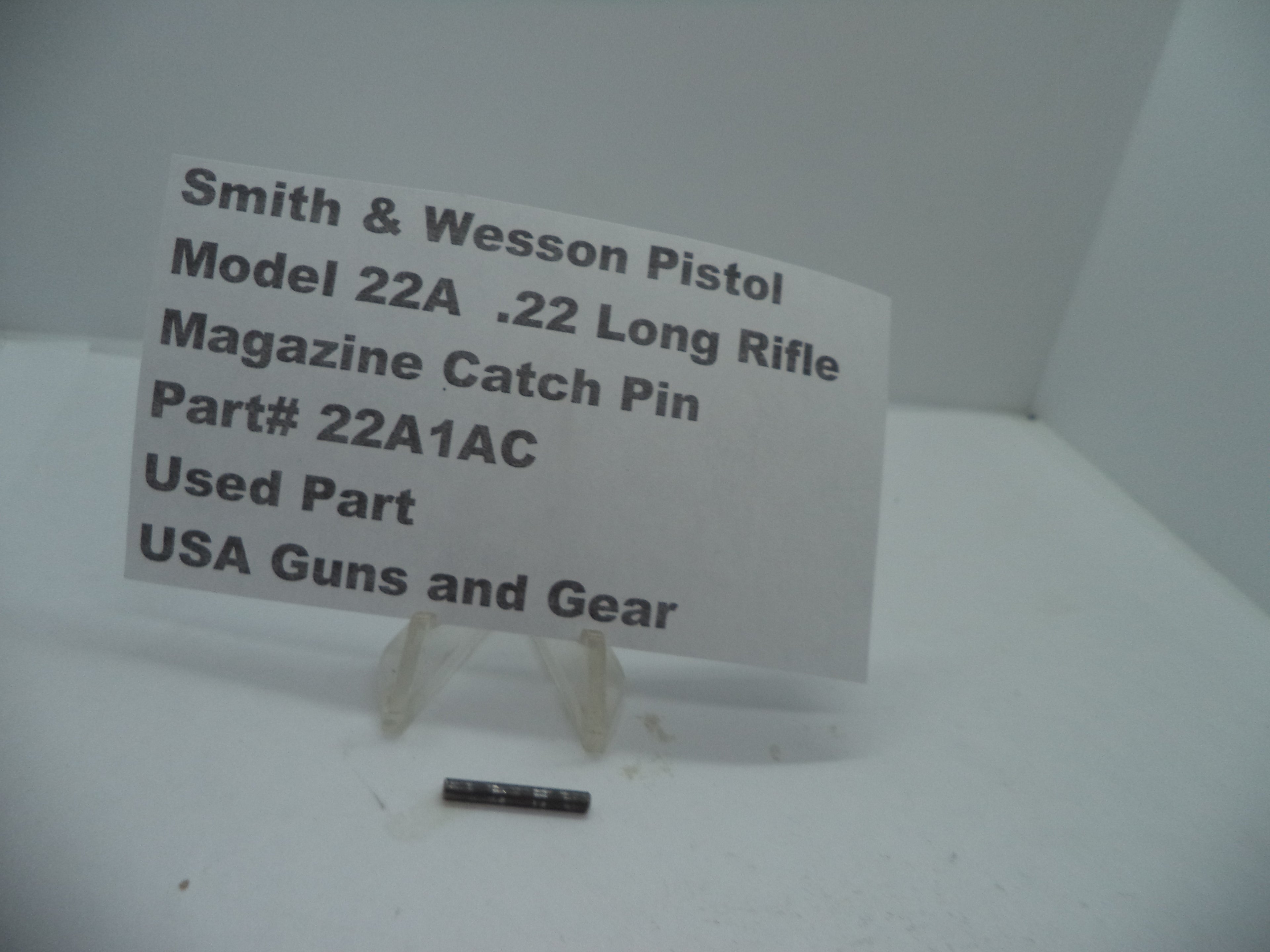 22A1AC Smith & Wesson Pistol Model 22A .22 LR Magazine Catch Pin Used Part