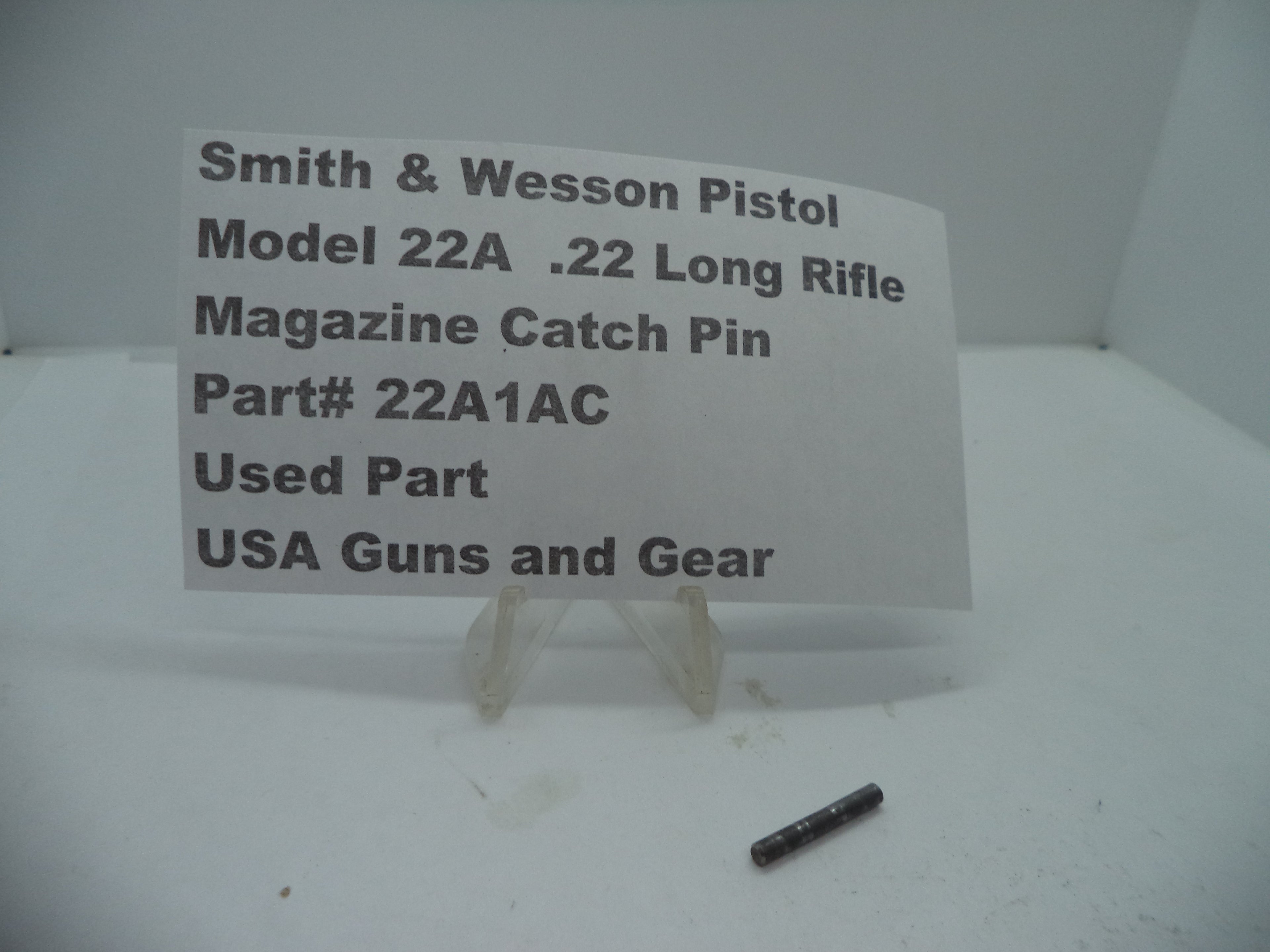 22A1AC Smith & Wesson Pistol Model 22A .22 LR Magazine Catch Pin Used Part