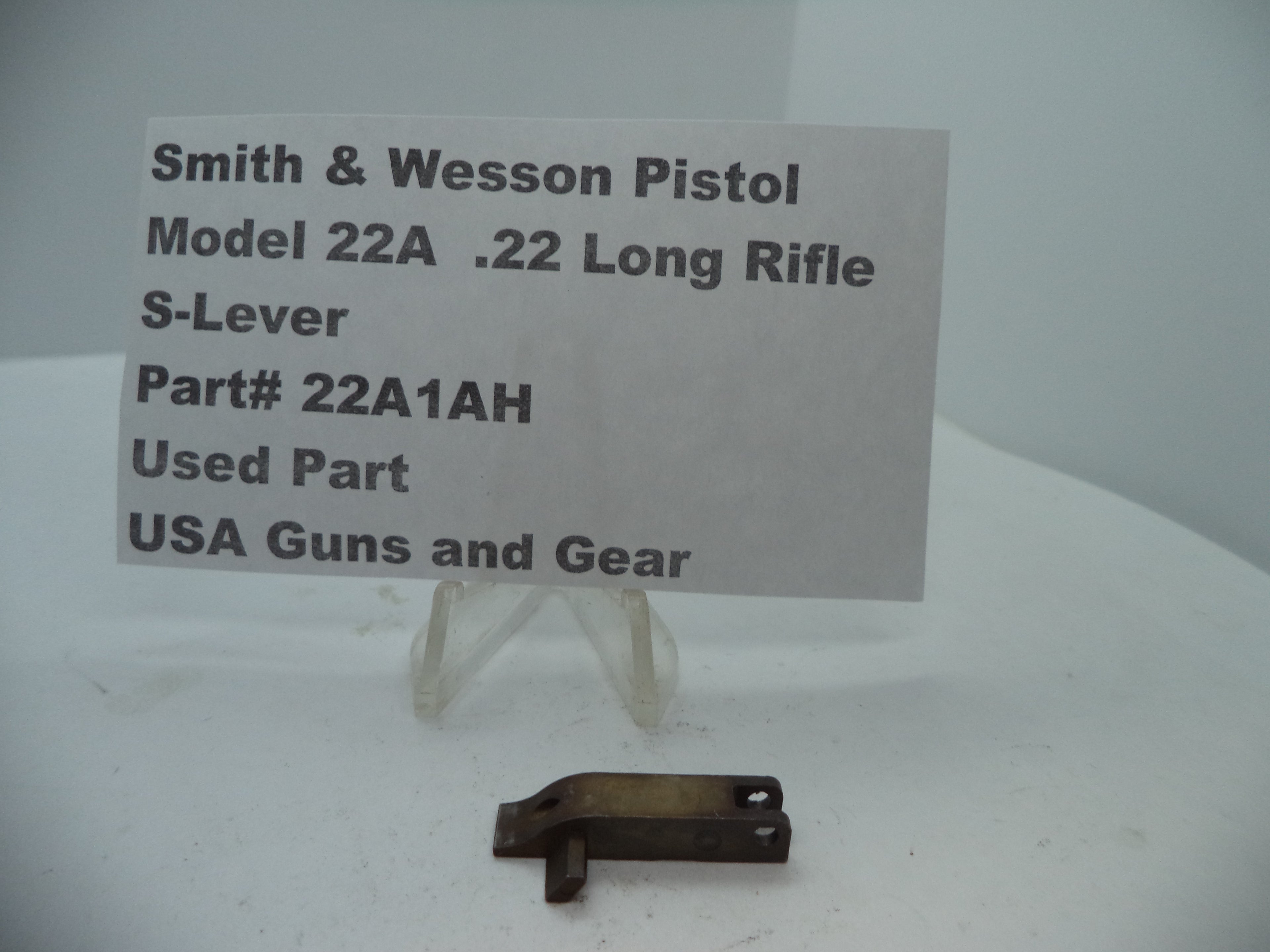 22A1AH Smith & Wesson Pistol Model 22A .22 LR S-Lever Used Part