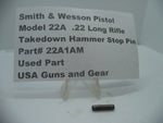 22A1AM Smith & Wesson Pistol Model 22A .22 LR Takedown Hammer Stop Pin Used Part