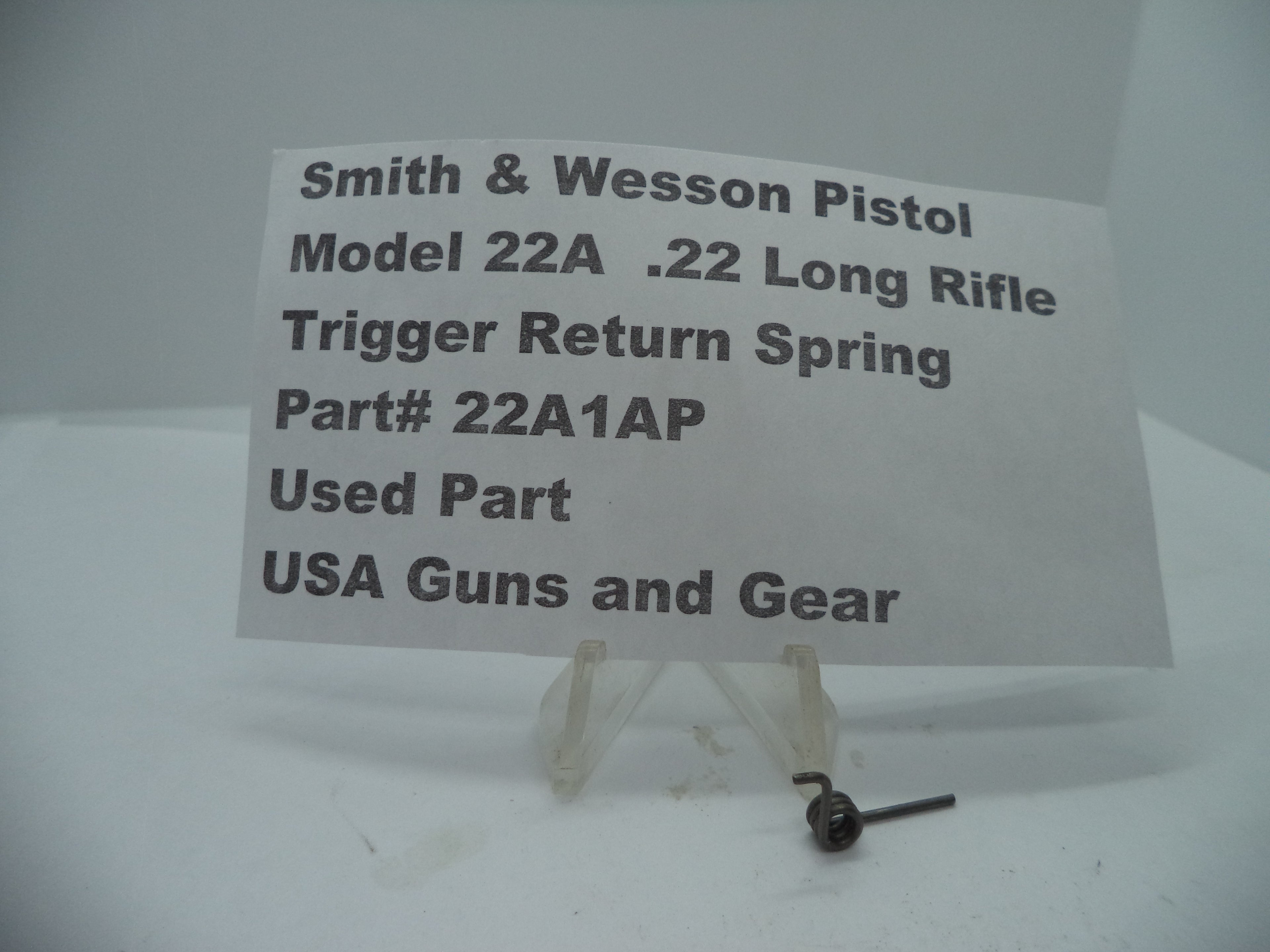 Smith & Wesson Model 22A Trigger Return Spring .22 LR Used - 22A1AP