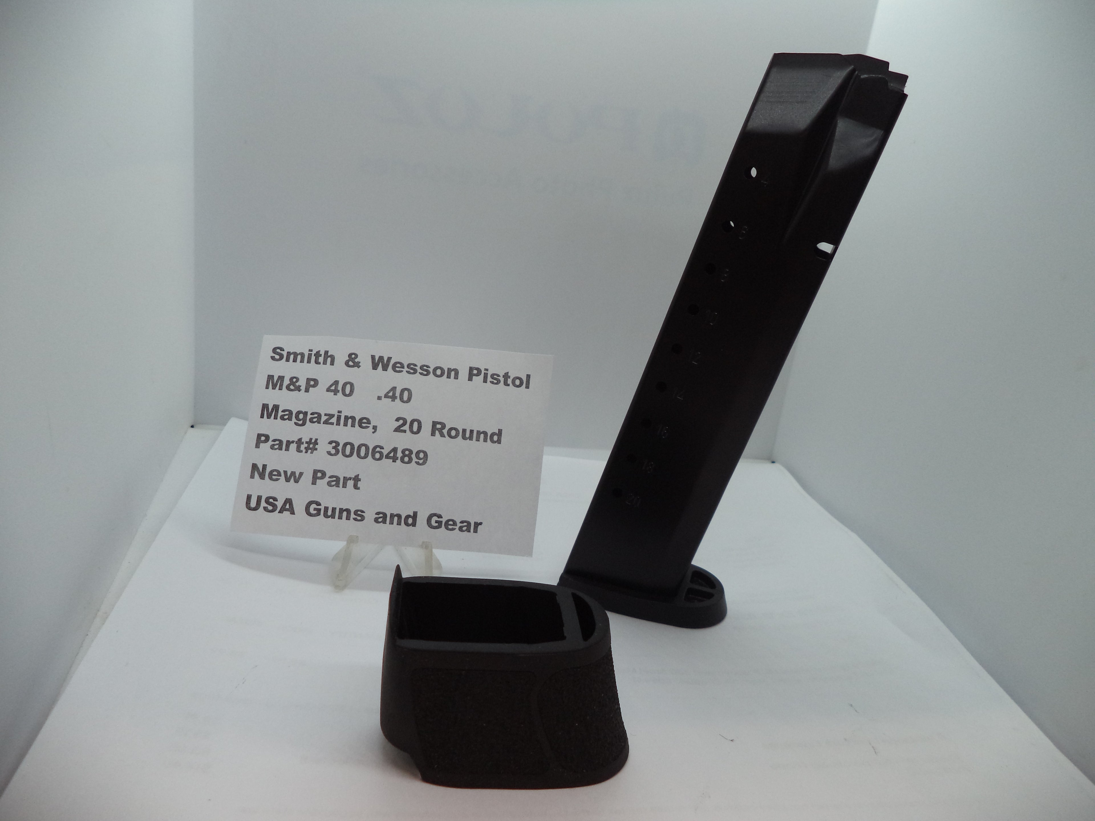 Smith & Wesson M&P 40 Magazine 20-Round Extended - .40 S&W - Fits Full Size/Compact/FPC - Factory OEM