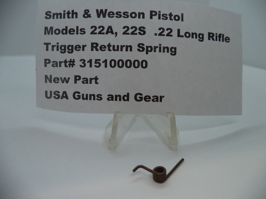 315100000 S&W Pistol Models 22A, 22S Trigger Return Spring .22 Long Rifle New Part
