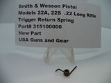 315100000 S&W Pistol Models 22A, 22S Trigger Return Spring .22 Long Rifle New Part