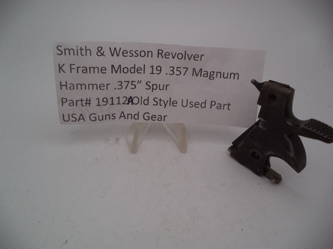 19112A Smith and Wesson K Frame Model 19  .375" Target Hammer  .357 Used