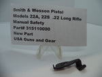 315110000 S&W Pistol Models 22A, 22S Manual Safety .22 Long Rifle New Part