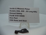 315110000 S&W Pistol Models 22A, 22S Manual Safety .22 Long Rifle New Part