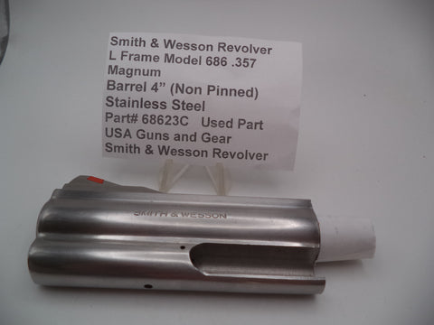 68623C S&W L Frame  Model 686 .357 Mag 4"  (Non Pinned) Barrel Assembly Used)