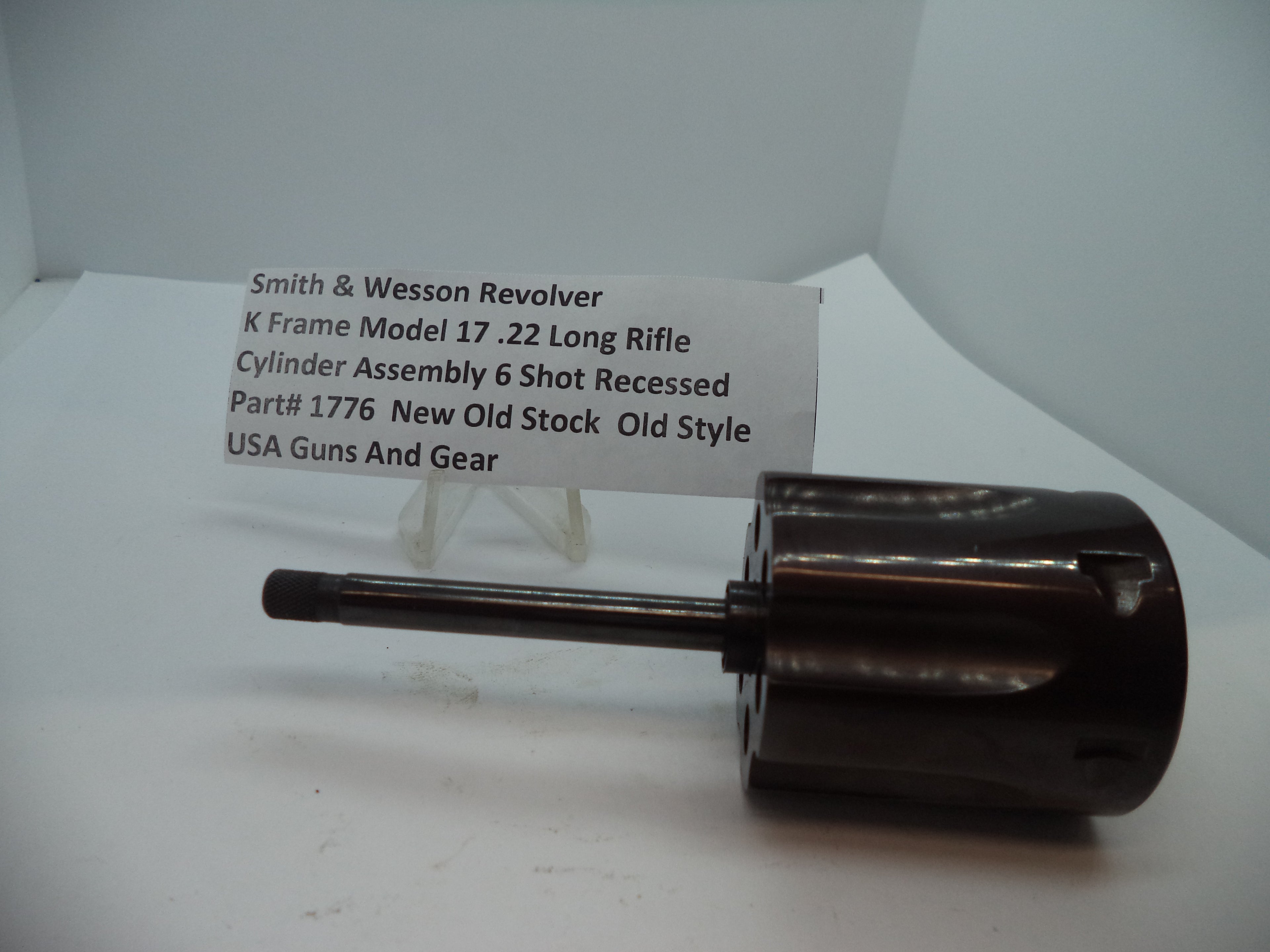 Smith & Wesson K Frame Model 17 Cylinder Assembly - Blue Steel .22 Long Rifle 6-Shot - Used OEM Part SW-K17-CYL-1776-USED