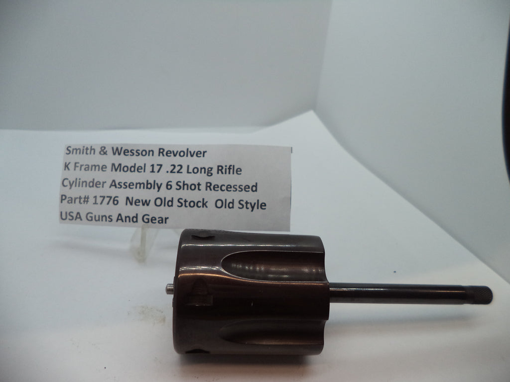 Smith & Wesson K Frame Model 17 Cylinder Assembly - Blue Steel .22 Long Rifle 6-Shot - Used OEM Part SW-K17-CYL-1776-USED