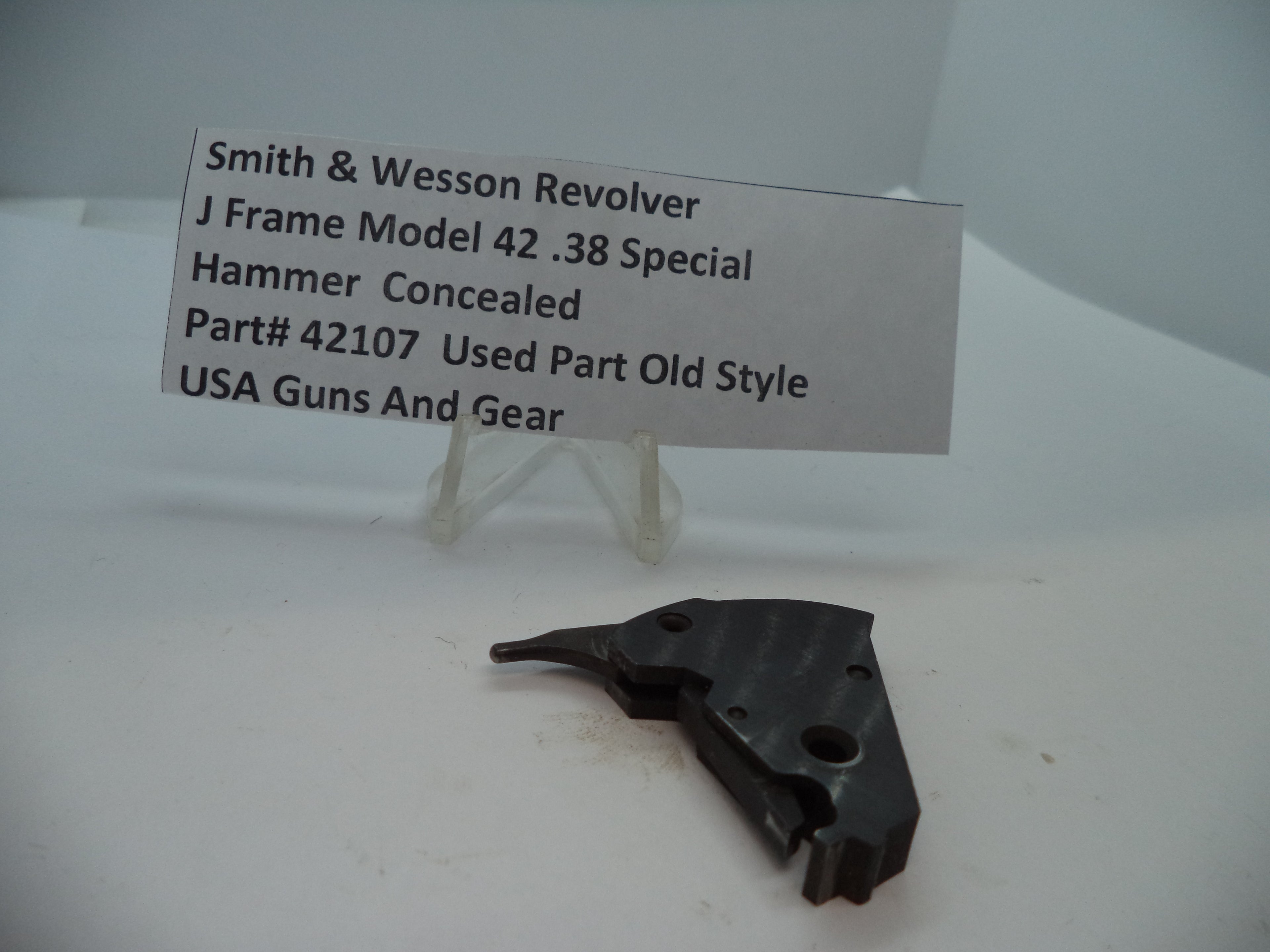 42107 Smith & Wesson J Model 42  Hammer  Concealed .38 Special Used