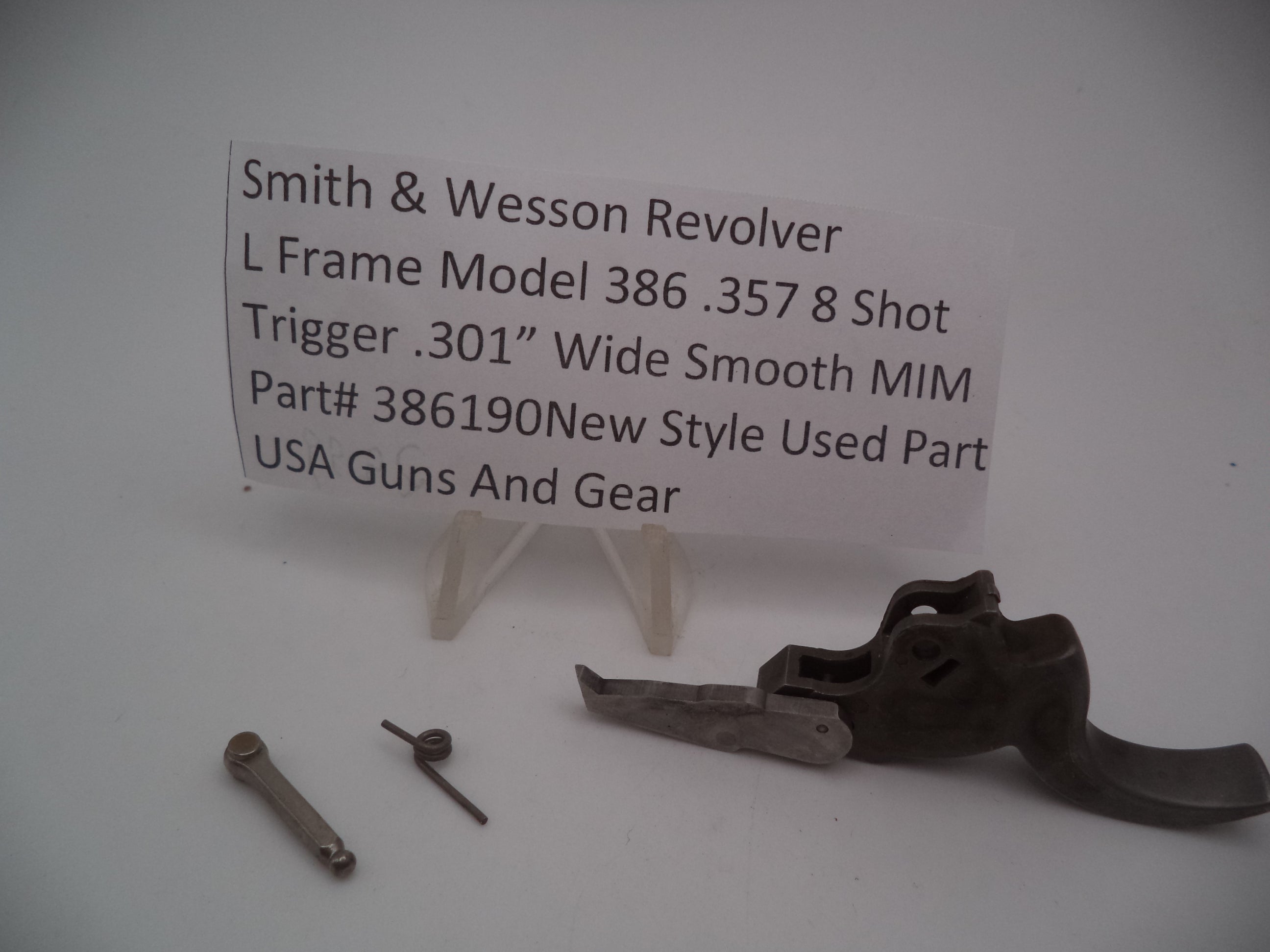 386190 S&W L Frame Model 386 8 Shot Trigger  .301" Wide Smooth 357 Magnum