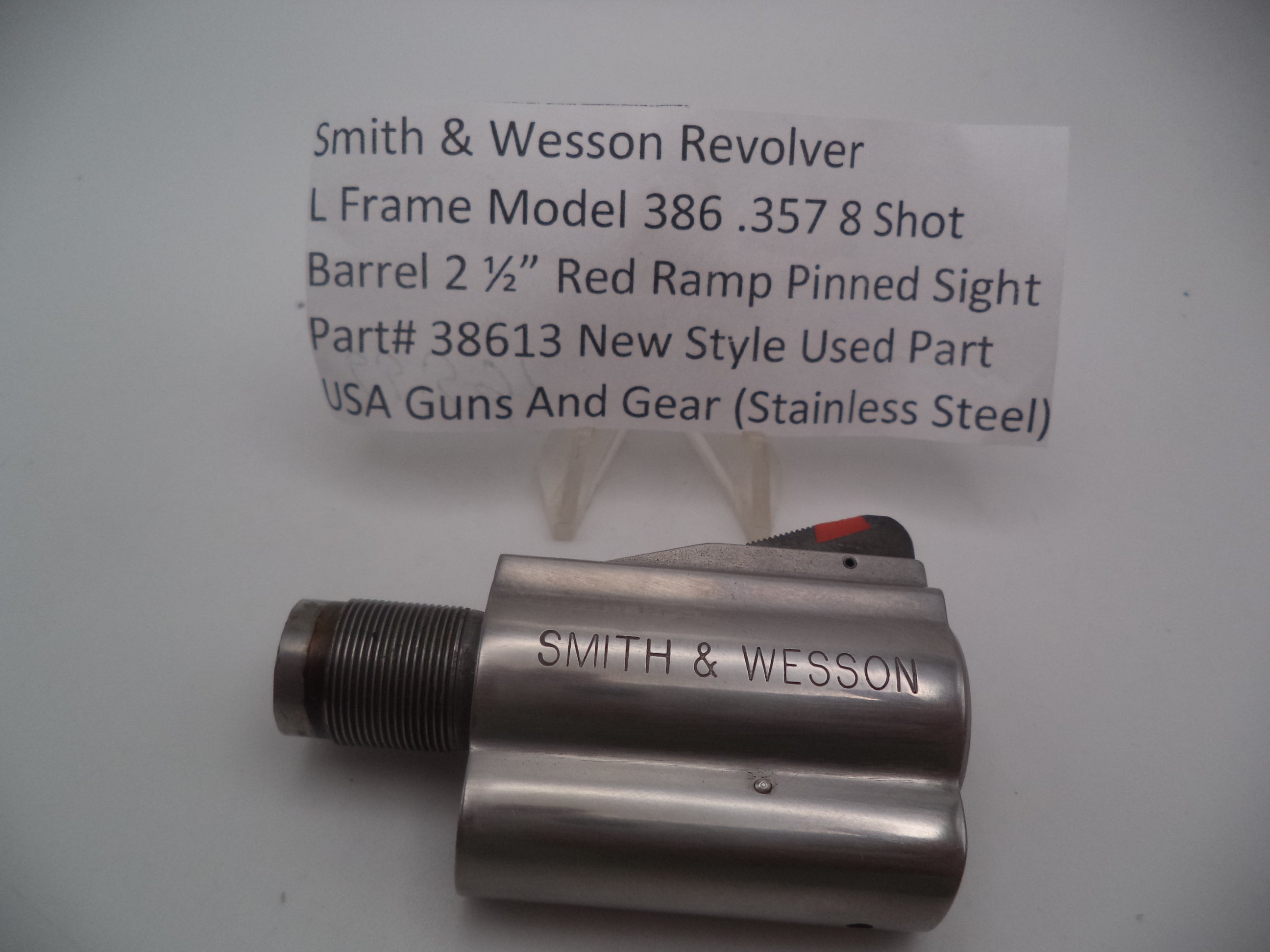 38613 S&W L Frame Model 386 2 1/2" Barrel 8 Shot Non Pinned .357 Magnum