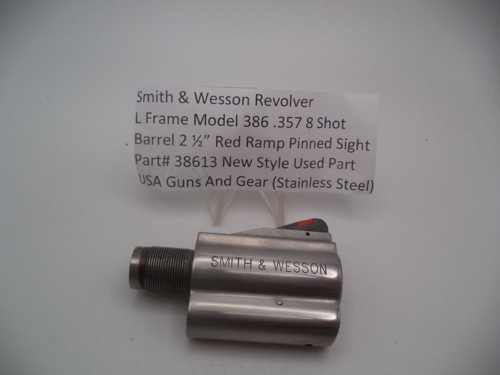 38613 S&W L Frame Model 386 2 1/2" Barrel 8 Shot Non Pinned .357 Magnum