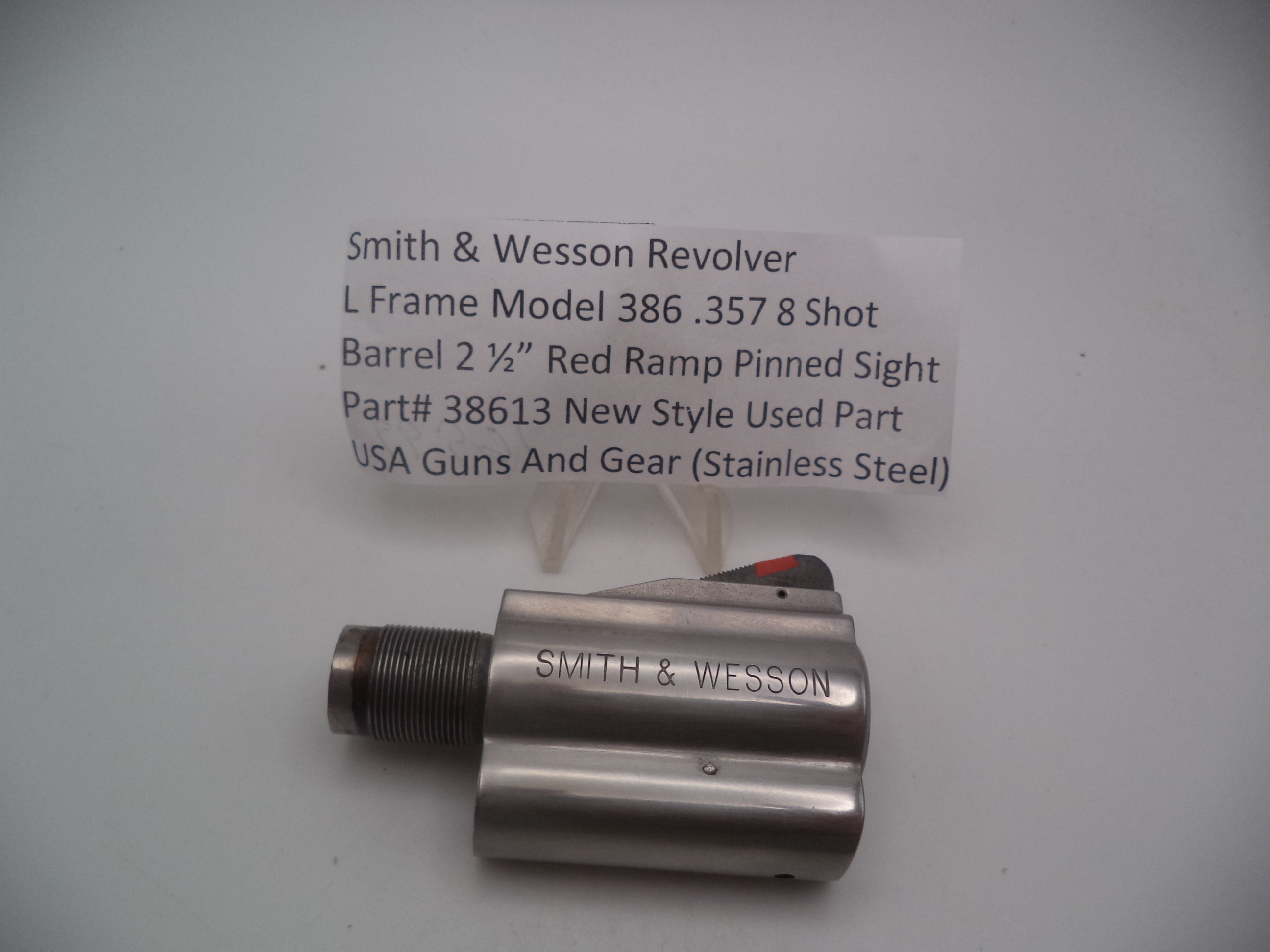 38613 S&W L Frame Model 386 2 1/2" Barrel 8 Shot Non Pinned .357 Magnum