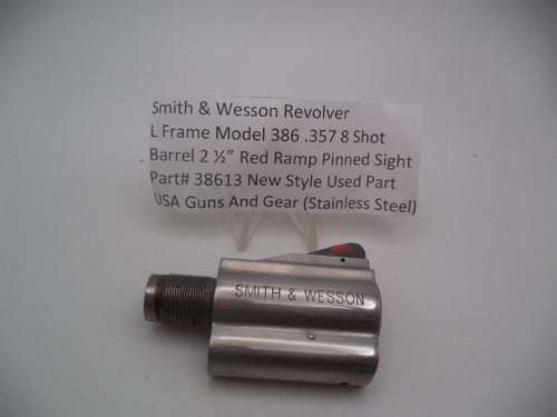 38613 S&W L Frame Model 386 2 1/2" Barrel 8 Shot Non Pinned .357 Magnum
