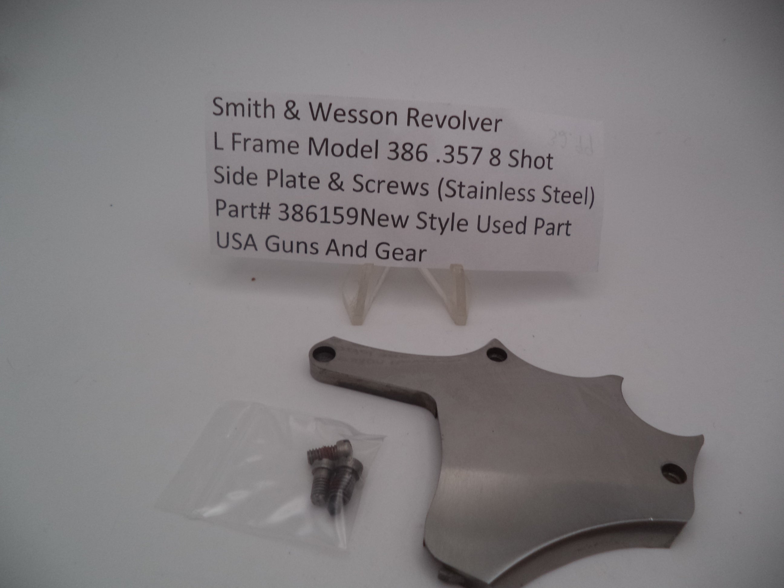 386159 S&W L Frame Model 386 Side Plate & Screws 8 Shot 357 Magnum