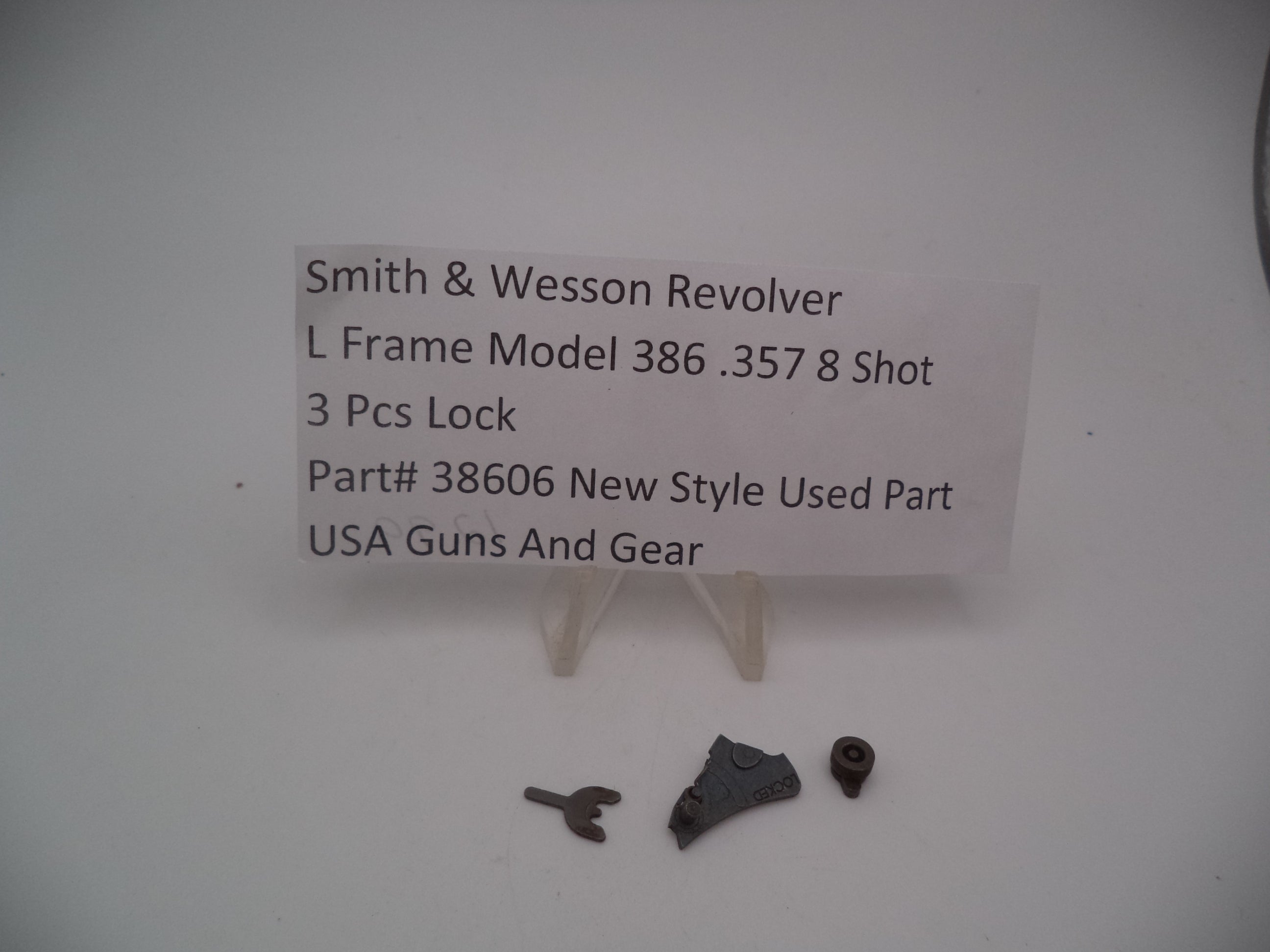 38606 Smith & Wesson L Frame Model 386 3 Piece Lock 8 Shot 357 Magnum