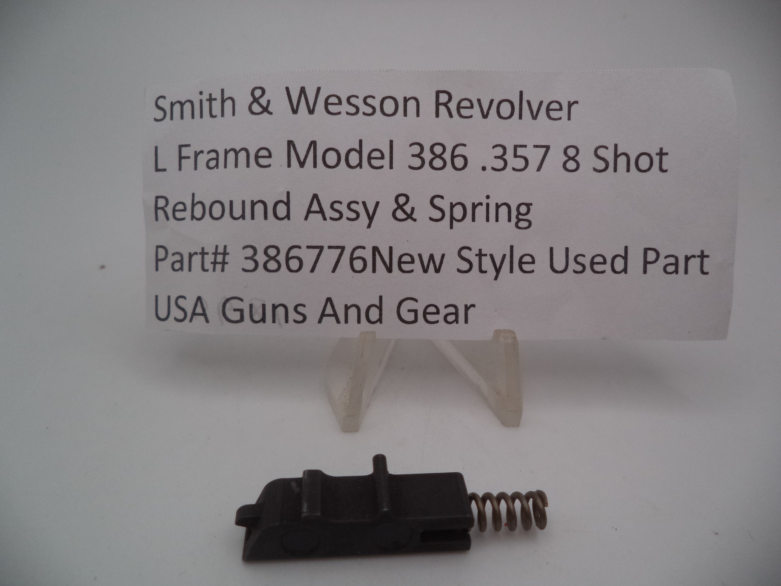386776 S&W L Frame Model 386 Rebound Assy & Spring 8 Shot 357 Magnum