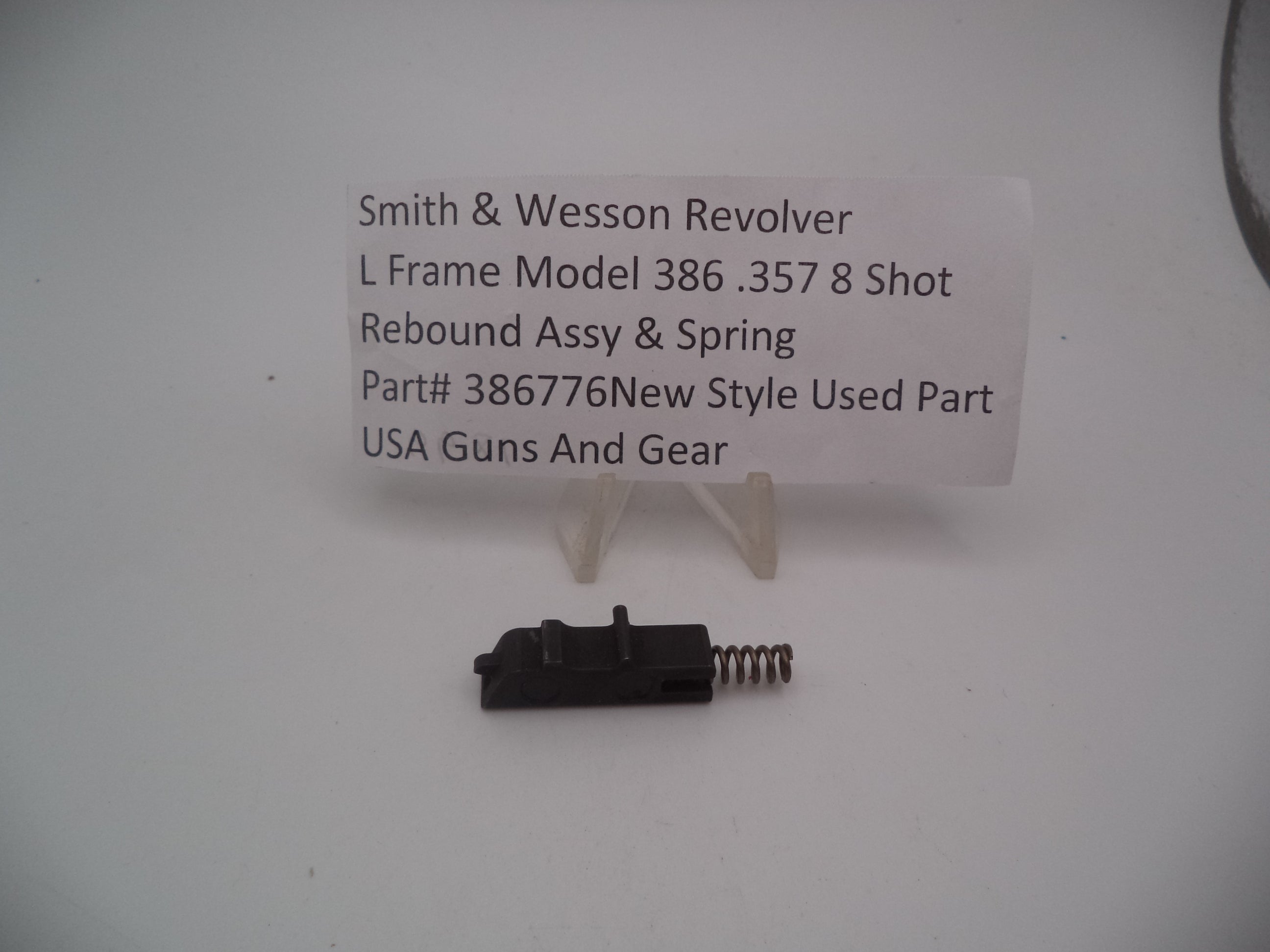 386776 S&W L Frame Model 386 Rebound Assy & Spring 8 Shot 357 Magnum