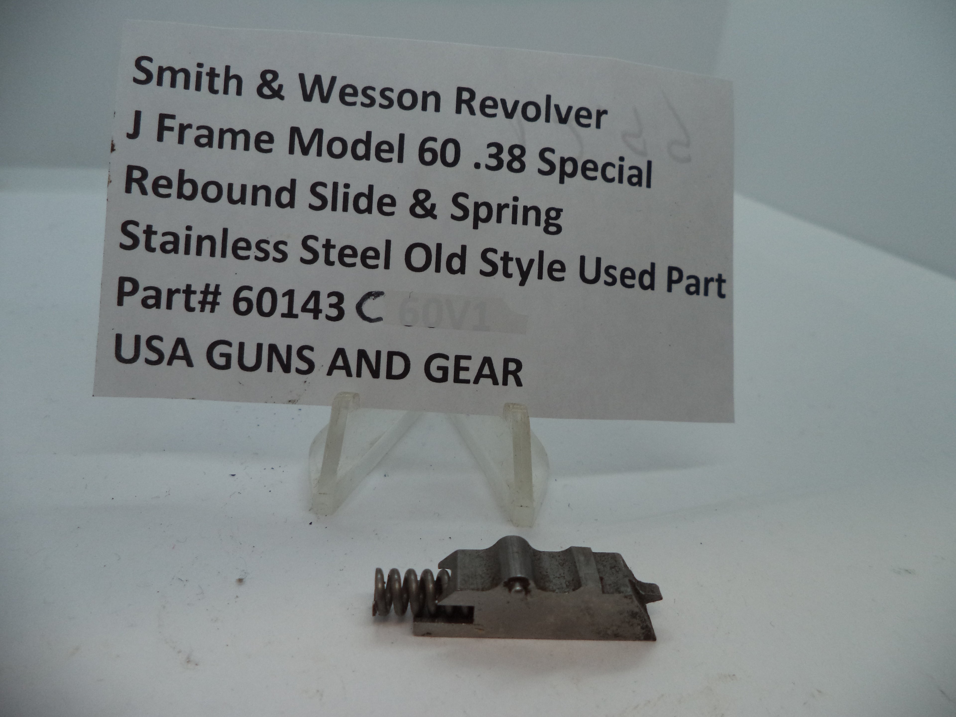 60143C Smith & Wesson J Model 60 Rebound Slide & Spring .38 Special Used