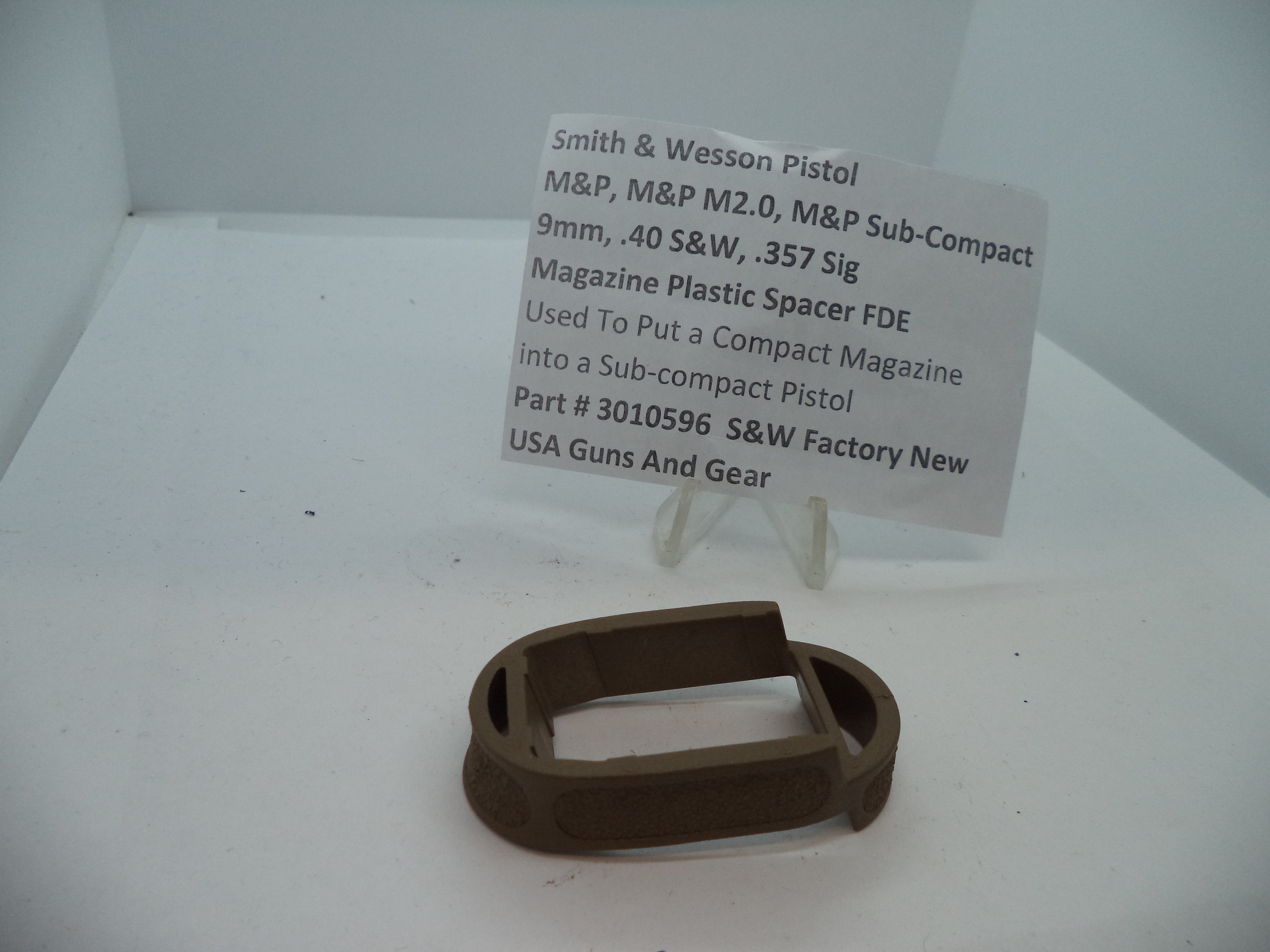 Smith & Wesson M&P Compact Magazine Spacer - FDE (Flat Dark Earth) | OEM Part #3010596