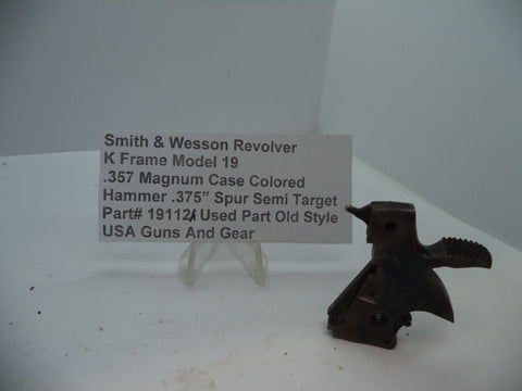 19112A S&W K Model 19 Hammer .375" Spur Semi Target .357 Magnum Used