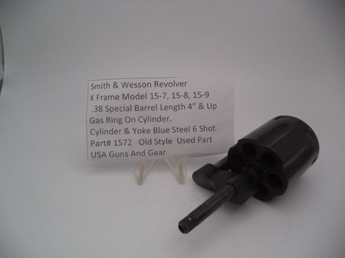 1572 S&W K Frame Model 15-7, 15-8, 15-9 Cylinder & Yoke  6 Shot .38 Spec