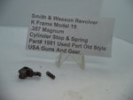 1981 Smith & Wesson K Model 19 Cylinder Stop & Spring .357 Magnum Used