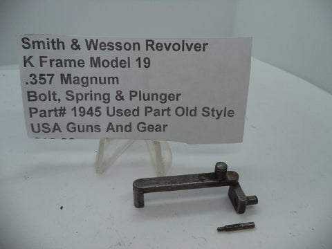 1945 Smith & Wesson K Model 19 Bolt, Spring & Plunger .357 Magnum Used