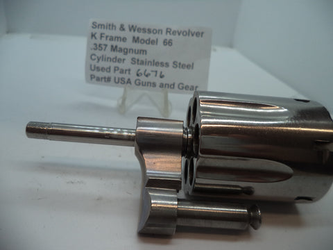 6676 S&W K Model 66 Cylinder Stainless Steel .357 Magnum Used Part