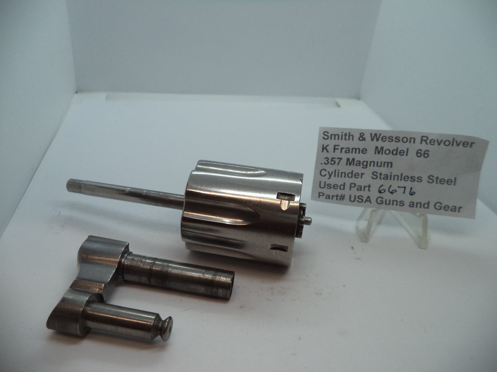 6676 S&W K Model 66 Cylinder Stainless Steel .357 Magnum Used Part