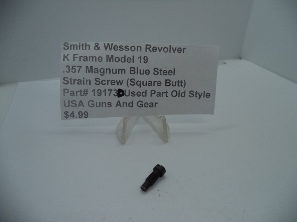 S&W K Model 19 Strain Screw Blue Steel (Square Butt)  .357 Magnum 19173D