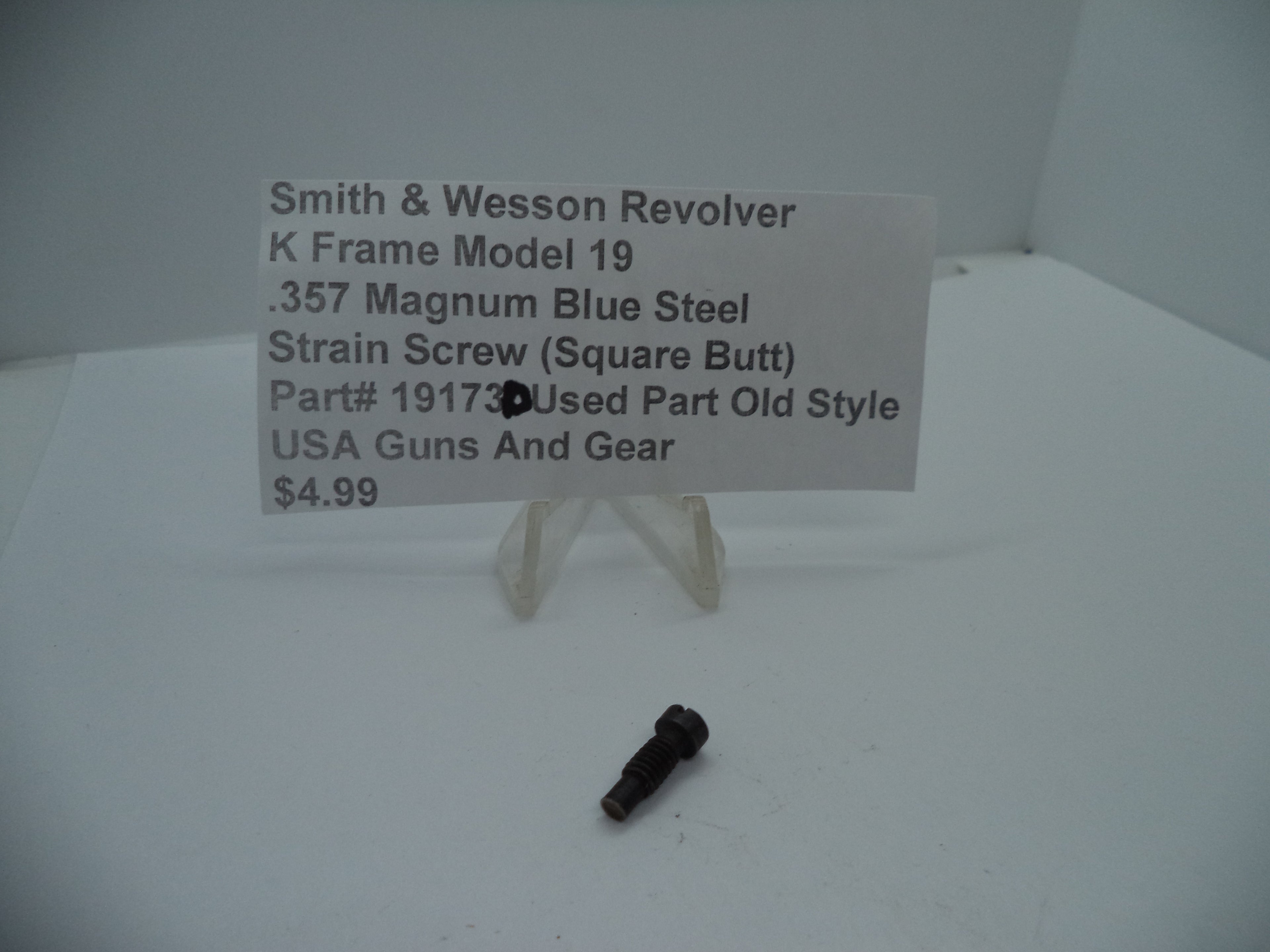 S&W K Model 19 Strain Screw Blue Steel (Square Butt)  .357 Magnum 19173D