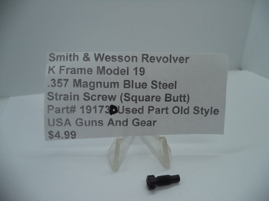 S&W K Model 19 Strain Screw Blue Steel (Square Butt)  .357 Magnum 19173D