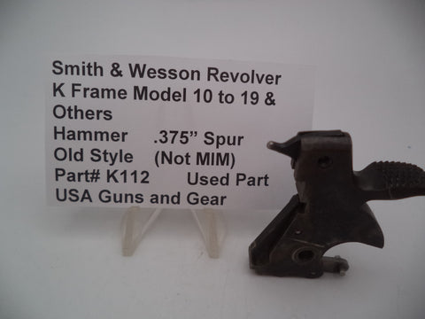 K112 Smith and Wesson K Frame Model 10 to 19 Hammer  .375" Spur Used