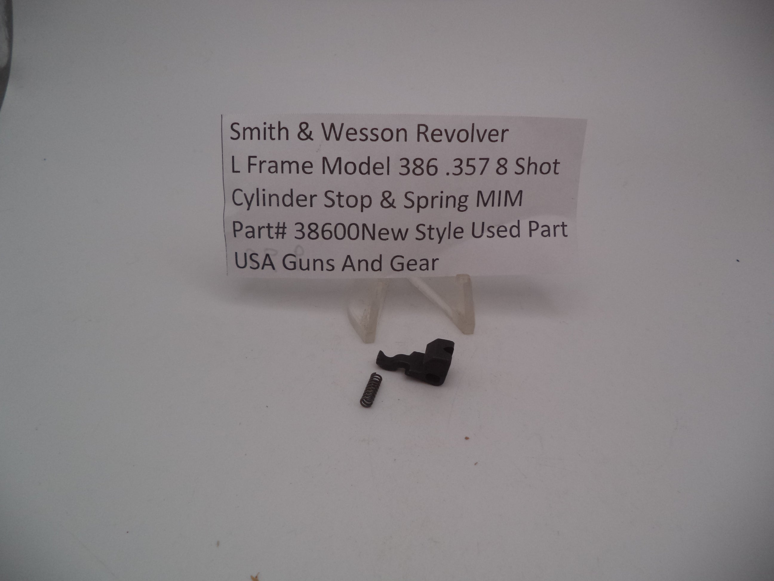 Smith & Wesson Revolver L Frame Model 386 8 Shot Cylinder Stop & Spring MIM 38600